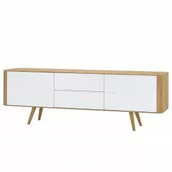 Studio Copenhagen Sideboard Loca I - Weiß / Wildeiche - Breite: 180 cm
