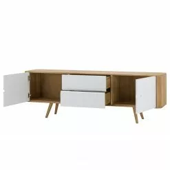 Studio Copenhagen Sideboard Loca I - Weiß / Wildeiche - Breite: 180 cm -Büromöbel Verkaufsgeschäft 1000005255 50 GALLERYIMAGES P000000001000005255