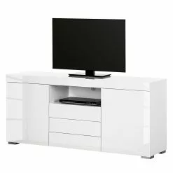 Fredriks Sideboard Roomconcept - Inkl.Beleuchtung - Hochglanz Weiß