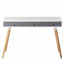 Mørteens Schreibtisch Mokre - Eiche teilmassiv - Weiß / Eiche -Büromöbel Verkaufsgeschäft 1000008544 180912 13583003 GALLERYIMAGES P000000001000008544