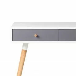 Mørteens Schreibtisch Mokre - Eiche teilmassiv - Weiß / Eiche -Büromöbel Verkaufsgeschäft 1000008544 180912 13583008 GALLERYIMAGES P000000001000008544