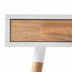 Mørteens Schreibtisch Lewin - Eiche teilmassiv - Weiß / Eiche -Büromöbel Verkaufsgeschäft 1000008545 190626 12524000005 GALLERYIMAGES P000000001000008545