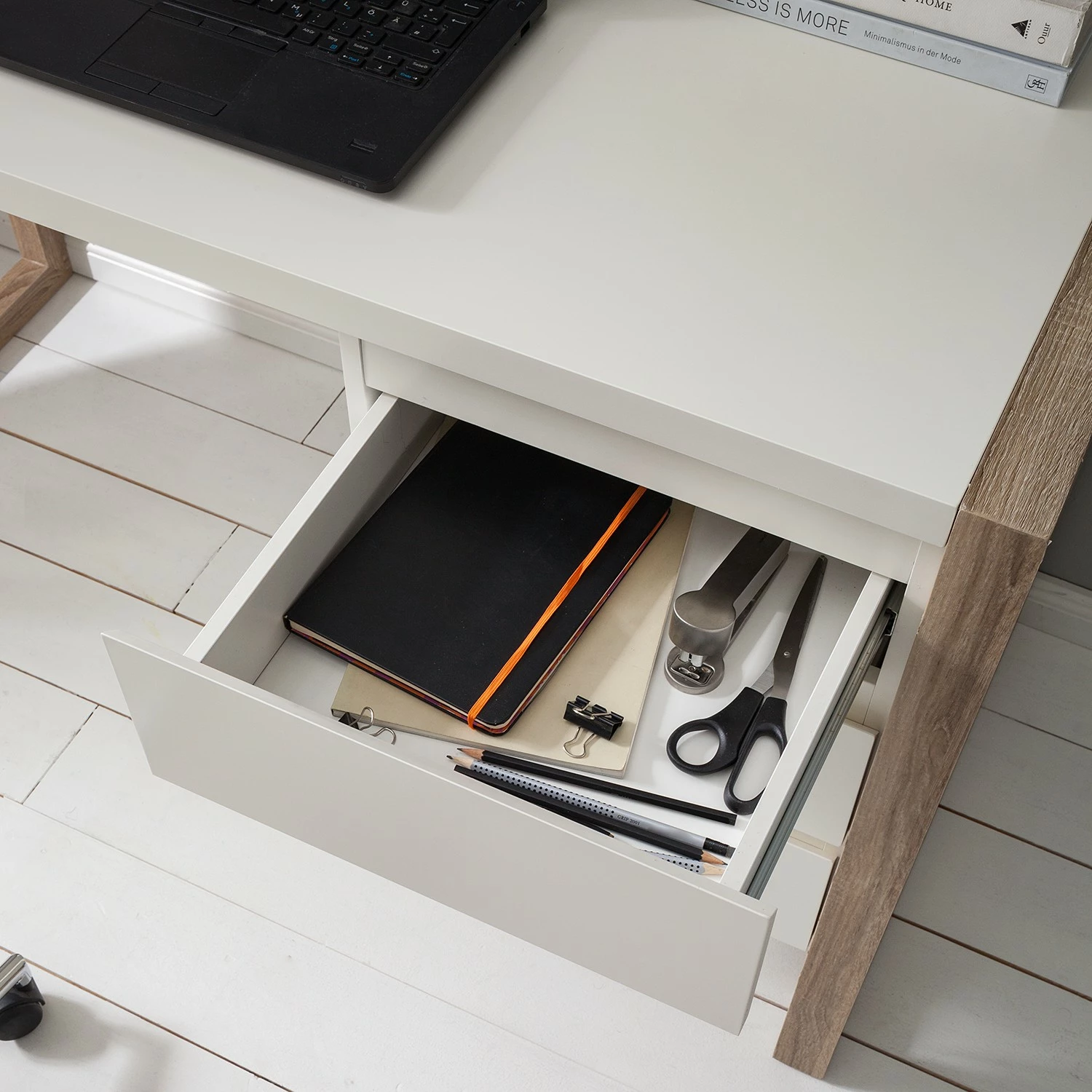 Mørteens Schreibtisch Avusy - Weiß/Eiche Sonoma Dekor 18 Mørteens Schreibtisch Avusy - Weiß/Eiche Sonoma Dekor – Bild 16