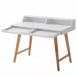 Mørteens Schreibtisch Birkum - Trompetenbaum teilmassiv - Weiß / Trompetenbaum -Büromöbel Verkaufsgeschäft 1000027351 200702 09552300003 DETAILS P000000001000027351