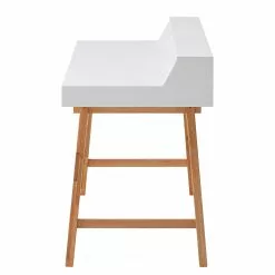 Mørteens Schreibtisch Birkum - Trompetenbaum teilmassiv - Weiß / Trompetenbaum -Büromöbel Verkaufsgeschäft 1000027351 200702 09552700006 DETAILS P000000001000027351