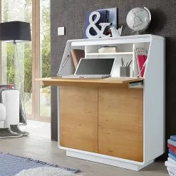 Mørteens Sekretär Boge - Asteiche / Matt Weiß -Büromöbel Verkaufsgeschäft 1000027423 190329 07355000001 MOOD GALLERYIMAGES P000000001000027423 mood