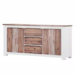 Maison Belfort Sideboard Doral - Akazie teilmassiv - Braun / Weiß
