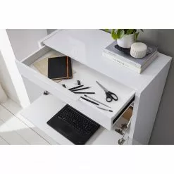 Jahnke Sekretär MC 120 - Hochglanz Weiß -Büromöbel Verkaufsgeschäft 1000053275 200824 06280100007 DETAILS P000000001000053275