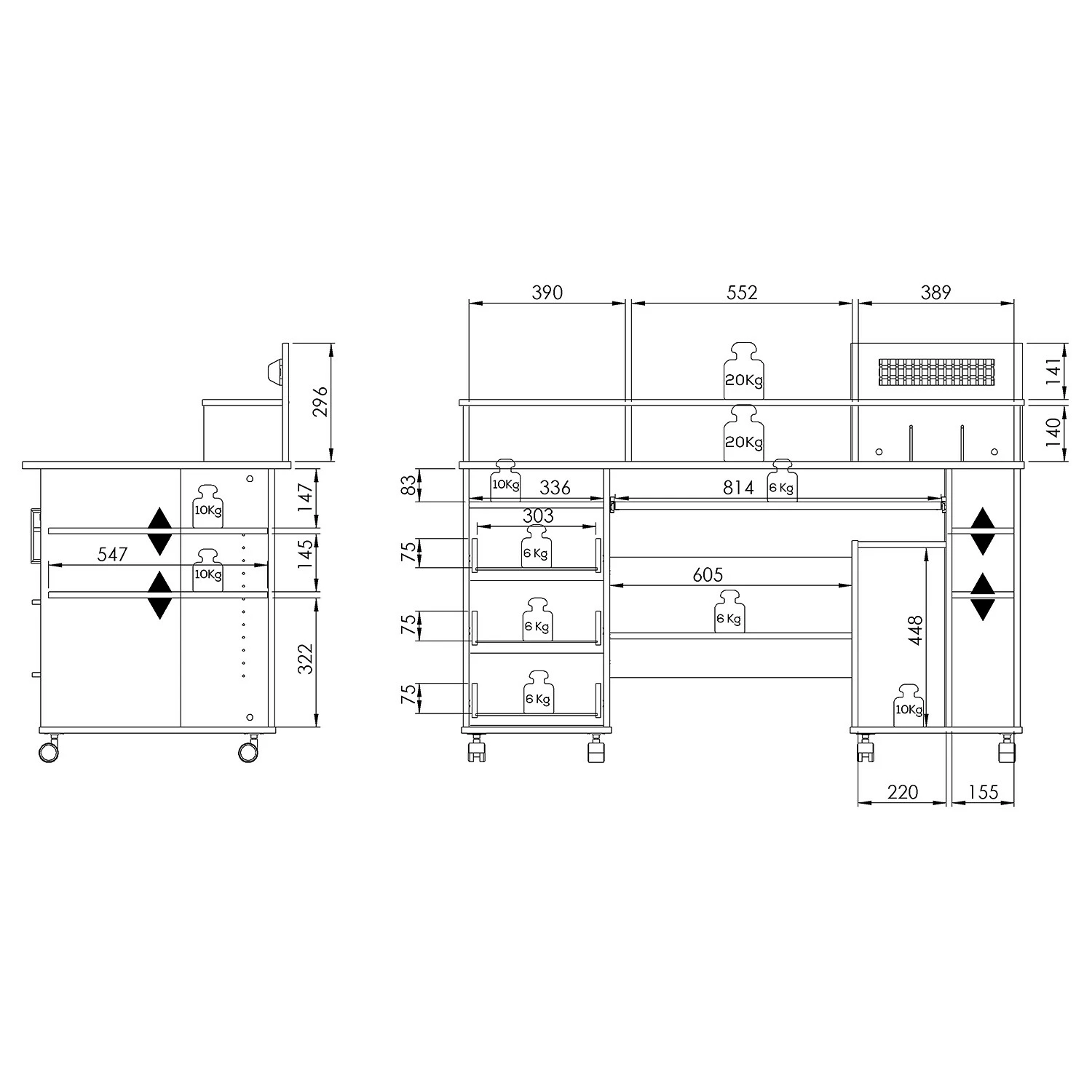 Maja Möbel Computertisch Loel - Eiche Sonoma Dekor / Alpinweiß 6 Maja Möbel Computertisch Loel - Eiche Sonoma Dekor / Alpinweiß – Bild 4