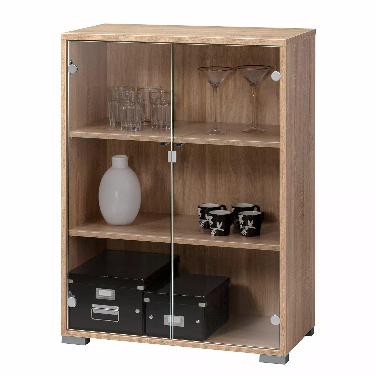 Aktenschrank Merit II - Eiche Sonoma Dekor / Klarglas 5 Aktenschrank Merit II - Eiche Sonoma Dekor / Klarglas – Bild 3