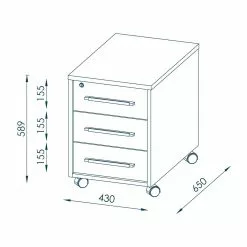 Rollcontainer Merit II - Alpinweiß / Hochglanz Weiß -Büromöbel Verkaufsgeschäft 1000057582 180824 09175908 GALLERYIMAGES P000000001000057582