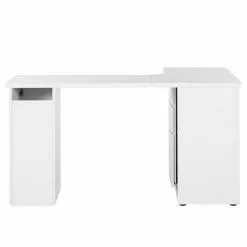 Maja Möbel Eck-Schreibtisch Samiera - Alpinweiß / Hochglanz Weiß -Büromöbel Verkaufsgeschäft 1000057600 201005 06185800004 DETAILS P000000001000057600