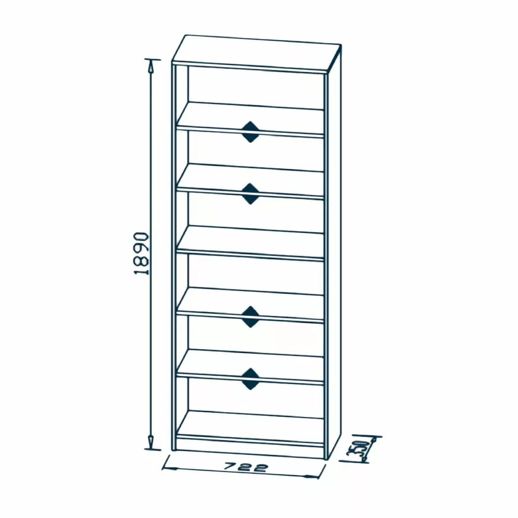 Maja Möbel Regal Mölln II - Eiche Sonoma Dekor 6 Maja Möbel Regal Mölln II - Eiche Sonoma Dekor – Bild 4