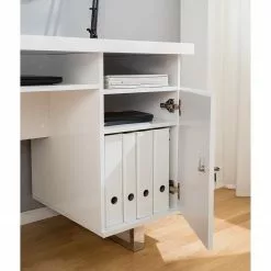 Fredriks Schreibtisch Paddington - Hochglanz Weiß -Büromöbel Verkaufsgeschäft 1000063605 201012 11154500021 DETAILS P000000001000063605