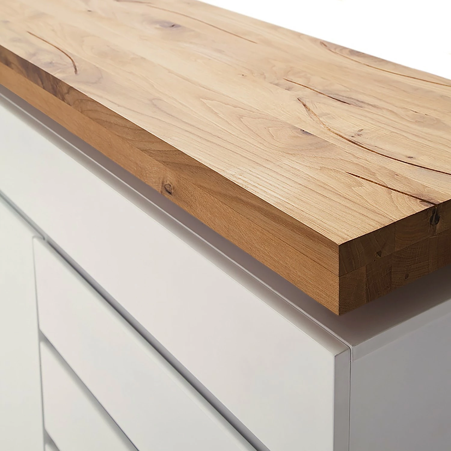 Fredriks Sideboard Roble I - Inkl. Beleuchtung - Eiche / Matt Weiß 8 Fredriks Sideboard Roble I - Inkl. Beleuchtung - Eiche / Matt Weiß – Bild 6