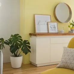 Fredriks Sideboard Roble III - Inkl. Beleuchtung - Eiche / Matt Weiß -Büromöbel Verkaufsgeschäft 1000064533 210323 15423800008 MOOD DETAILS P000000001000064533 mood