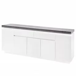 Fredriks Sideboard Namona III - Inkl. Beleuchtung - Beton Dekor / Weiß