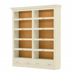 Maison Belfort Bücherregal Azjana I - Pinie Weiß / Pinie Honig