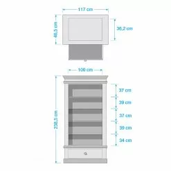Maison Belfort Bücherregal Azjana II - Pinie weiß lackiert 9 Maison Belfort Bücherregal Azjana II - Pinie weiß lackiert -Büromöbel Verkaufsgeschäft 1000084348 220112 1219590000506 SKETCH DETAILS P000000001000084348 sketch