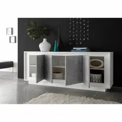 LC Spa Sideboard Forenza - Beton Dekor / Weiß -Büromöbel Verkaufsgeschäft 1000091559 201029 08233600097 MOOD DETAILS P000000001000091559 mood