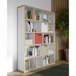 Temahome Regal Berlin - Weiß / Hellbraun - 150 x 198 cm -Büromöbel Verkaufsgeschäft 1000094984 180712 10470152 MOOD GALLERYIMAGES P000000001000094984 mood