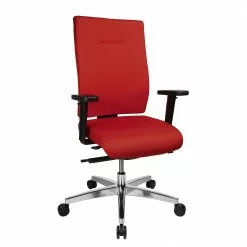 Topstar Bürodrehstuhl Profi Star 15 - Webstoff / Aluminium - Rot