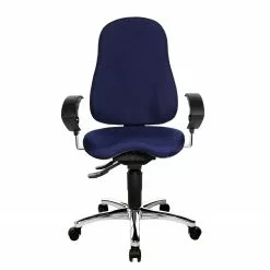 Topstar Bürodrehstuhl Sitness 10 - Kunstfaser / Metall - Blau / Chrom -Büromöbel Verkaufsgeschäft 1000096510 190208 08091100266 GALLERYIMAGES P000000001000096510