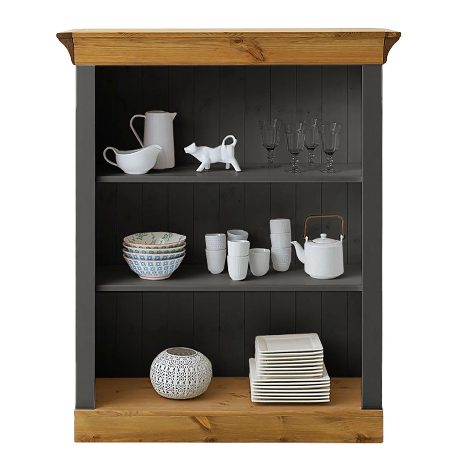 Maison Belfort Regal Bergen II - Kiefer Grau / Kiefer Laugenfarbig 4 Maison Belfort Regal Bergen II - Kiefer Grau / Kiefer Laugenfarbig – Bild 2