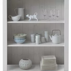 Maison Belfort Regal Bergen II - Kiefer Weiß / Kiefer Grau -Büromöbel Verkaufsgeschäft 1000104438 211122 08321701079 DETAILS P000000001000104438