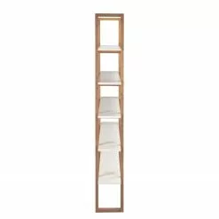 Mørteens Bücherregal Store I - Eiche teilmassiv - Weiß / Eiche -Büromöbel Verkaufsgeschäft 1000113301 180905 07483203 GALLERYIMAGES P000000001000113301