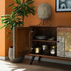 Wolf-Möbel Sideboard Orient - Akazie massiv / Metall - Mehrfarbig 30 Wolf-Möbel Sideboard Orient - Akazie massiv / Metall - Mehrfarbig -Büromöbel Verkaufsgeschäft 1000114122 200630 10585200013 DETAILS P000000001000114122