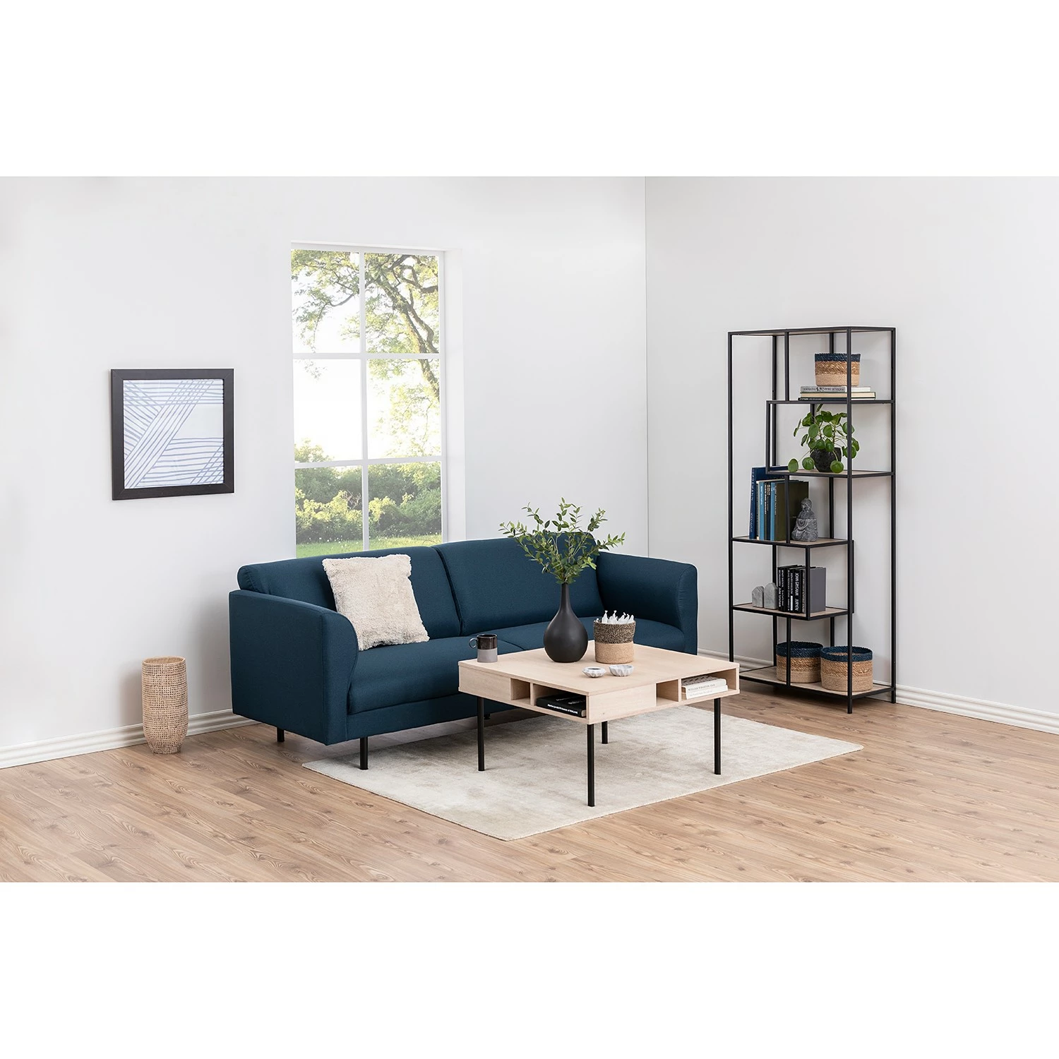 Red Living Regal Coogee I - Eiche Dekor / Schwarz - Höhe: 185 cm 4 Red Living Regal Coogee I - Eiche Dekor / Schwarz - Höhe: 185 cm – Bild 2