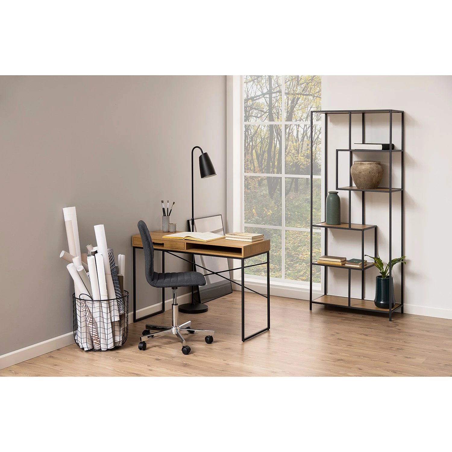 Red Living Regal Coogee I - Eiche Dekor / Schwarz - Höhe: 185 cm 7 Red Living Regal Coogee I - Eiche Dekor / Schwarz - Höhe: 185 cm – Bild 5