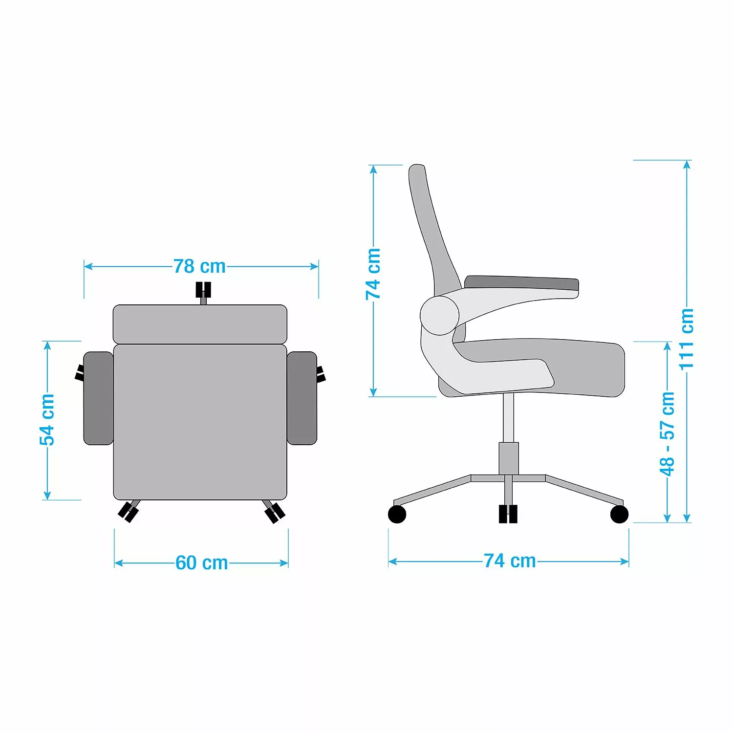 Fredriks Chefsessel Gandy XXL - Webstoff / Metall - Schwarz 18 Fredriks Chefsessel Gandy XXL - Webstoff / Metall - Schwarz – Bild 16