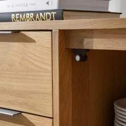 Ars manufacti Sideboard Dharai - Echtholzfurnier / Metall - Eiche / Silber -Büromöbel Verkaufsgeschäft 1000117155 180827 07154705 GALLERYIMAGES P000000001000117155