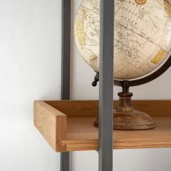 Ars manufacti Bücherregal Dharai I - Echtholzfurnier / Metall - Eiche / Silber -Büromöbel Verkaufsgeschäft 1000117164 180827 07154917 GALLERYIMAGES P000000001000117164