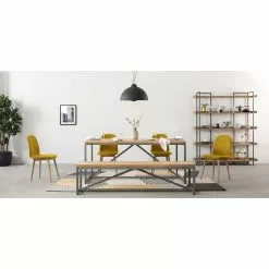 Ars manufacti Bücherregal Dharai I - Echtholzfurnier / Metall - Eiche / Silber -Büromöbel Verkaufsgeschäft 1000117164 181214 10380100004 MOOD GALLERYIMAGES P000000001000117164 mood