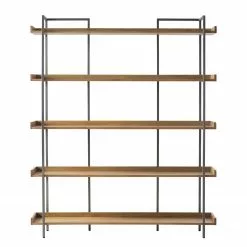 Ars manufacti Bücherregal Dharai II - Echtholzfurnier / Metall - Eiche / Silber -Büromöbel Verkaufsgeschäft 1000117167 180626 09565307 GALLERYIMAGES P000000001000117167