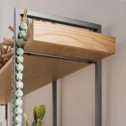 Ars manufacti Bücherregal Dharai II - Echtholzfurnier / Metall - Eiche / Silber -Büromöbel Verkaufsgeschäft 1000117167 180912 12435809 GALLERYIMAGES P000000001000117167