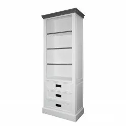 Maison Belfort Regal Nasinu - Paulownia teilmassiv - Weiß / Antik Grau