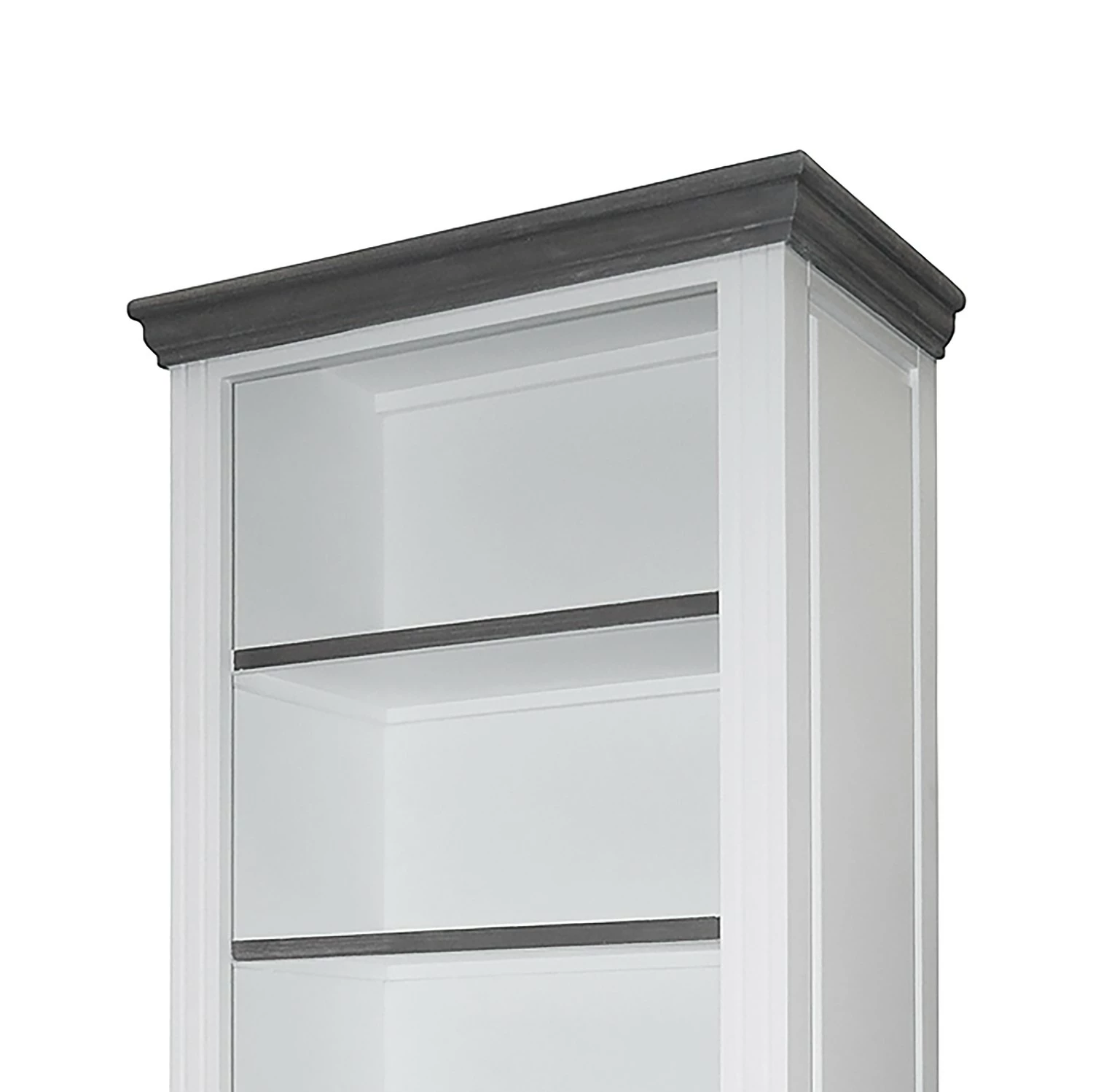 Maison Belfort Regal Nasinu - Paulownia teilmassiv - Weiß / Antik Grau 4 Maison Belfort Regal Nasinu - Paulownia teilmassiv - Weiß / Antik Grau – Bild 2