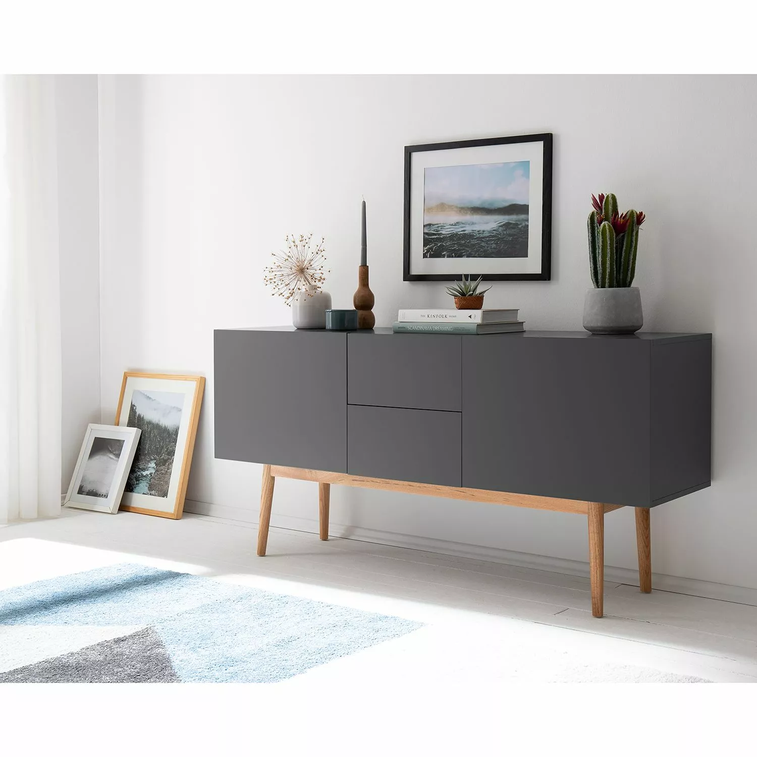 Mørteens Sideboard Lindholm III - Grau 4 Mørteens Sideboard Lindholm III - Grau – Bild 2