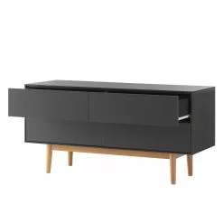 Mørteens Sideboard Lindholm V - Eiche teilmassiv - Grau / Eiche -Büromöbel Verkaufsgeschäft 1000119258 190206 08381800012 GALLERYIMAGES P000000001000119258