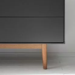 Mørteens Sideboard Lindholm V - Eiche teilmassiv - Grau / Eiche -Büromöbel Verkaufsgeschäft 1000119258 190214 13124700016 GALLERYIMAGES P000000001000119258