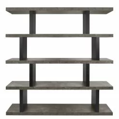Temahome Regal Detroit - Beton Dekor / Schwarz - Höhe: 172 cm -Büromöbel Verkaufsgeschäft 1000119829 201016 13245200247 DETAILS P000000001000119829