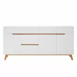 Mørteens Sideboard Tenabo - Matt Weiß / Asteiche -Büromöbel Verkaufsgeschäft 1000120238 181108 18253207 GALLERYIMAGES P000000001000120238