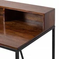 Ars manufacti Schreibtisch Woodson I - Akazie massiv / Eisen - Akazie Braun -Büromöbel Verkaufsgeschäft 1000123250 191112 10045700053 DETAILS P000000001000123250