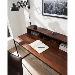 Ars manufacti Schreibtisch Woodson I - Akazie massiv / Eisen - Akazie Braun -Büromöbel Verkaufsgeschäft 1000123250 210205 15491900004 DETAILS P000000001000123250