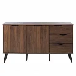 Mørteens Sideboard Gjora - Gummibaum teilmassiv - Walnuss -Büromöbel Verkaufsgeschäft 1000123698 190201 06504100011 GALLERYIMAGES P000000001000123698