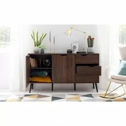 Mørteens Sideboard Gjora - Gummibaum teilmassiv - Walnuss -Büromöbel Verkaufsgeschäft 1000123698 190325 11253100013 MOOD GALLERYIMAGES P000000001000123698 mood